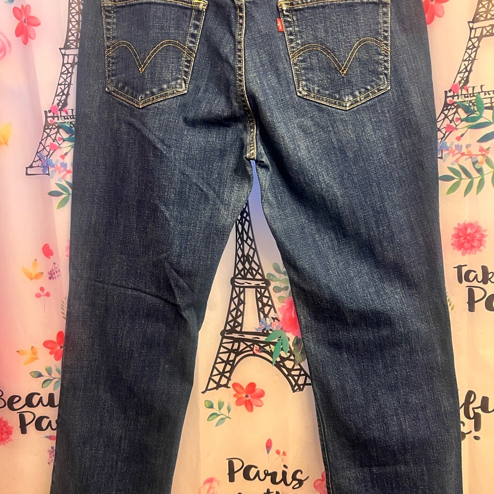 Levi's Blue Denim with Tan Stitching